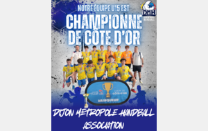 Nos U15 Champions de Côte d'Or