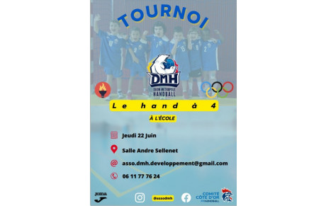 Tournoi "Le hand à 4 à l'école"
